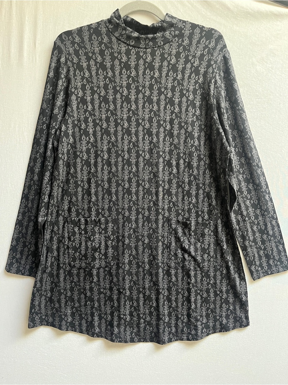 Blue Sky Clothing Bamboo Mock Neck Tunic Dress L